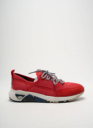 Baskets empiècements talon compensé rouge DIESEL homme