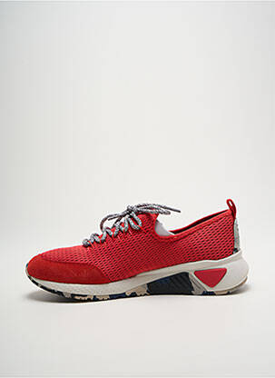 Baskets empiècements talon compensé rouge DIESEL homme