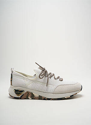 Baskets matière lisse bout rond blanc DIESEL homme