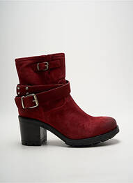 Bottines/boots nubuck talon de 4 à 6cm rouge PAOYAMA femme
