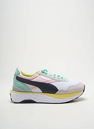 Baskets bout rond talon plat jusqu'à 3cm rose PUMA femme