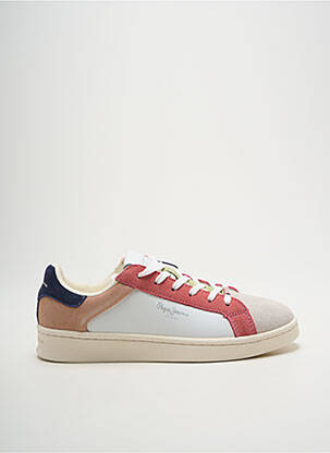 Baskets bout rond talon plat jusqu'à 3cm blanc PEPE JEANS femme