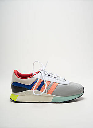 Baskets tissage satiné talon plat jusqu'à 3cm gris ADIDAS femme