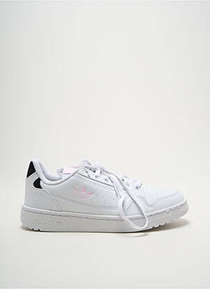 Baskets bout rond talon plat jusqu'à 3cm blanc ADIDAS femme