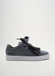 Baskets matière lisse talon plat jusqu'à 3cm gris PUMA femme