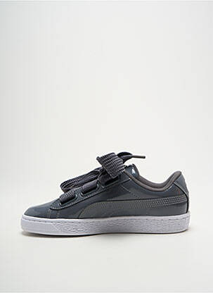 Baskets matière lisse talon plat jusqu'à 3cm gris PUMA femme