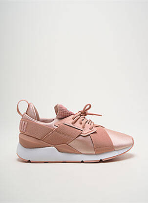 Baskets bout rond talon de 4 à 6cm rose PUMA femme