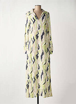 Robe longue manches longues manches longues vert WNT COLLECTION femme