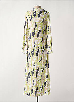 Robe longue manches longues manches longues vert WNT COLLECTION femme