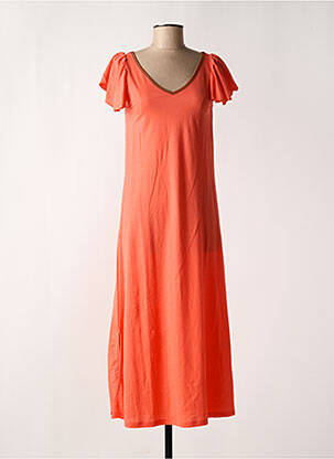 Robe longue manches courtes manches courtes orange WNT COLLECTION femme
