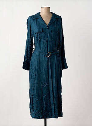 Robe mi-longue manches longues manches longues bleu TIFFOSI femme