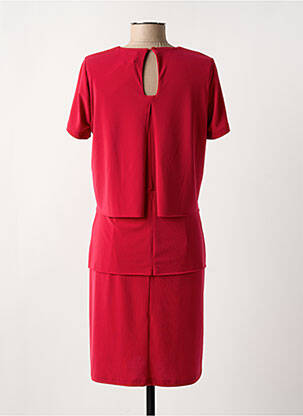 Robe mi-longue manches courtes manches courtes rouge FRANCE RIVOIRE femme