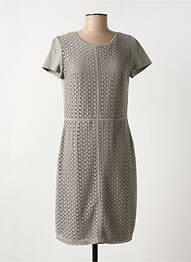 Robe mi-longue fermeture zippée au dos manches courtes vert THOMAS RABE femme