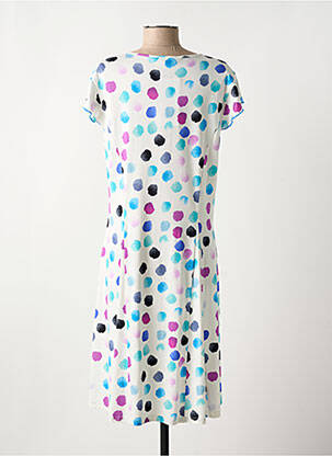 Robe mi-longue manches courtes manches courtes blanc GRIFFON femme