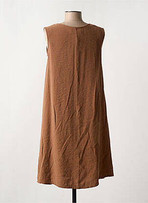 Robe mi-longue sans manche sans manche marron DANEVA femme