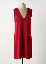 Robe mi-longue sans manche sans manche rouge FABIOLA femme