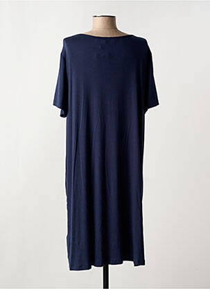 Robe mi-longue manches courtes manches courtes bleu HAJO femme