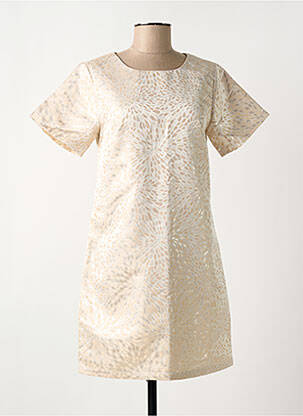 Robe courte manches courtes manches courtes beige MOLLY BRACKEN femme