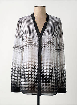 Chemisier coupe cintrée manches longues gris RABE femme