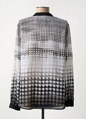 Chemisier coupe cintrée manches longues gris RABE femme