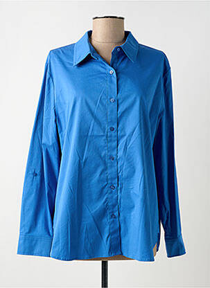 Chemisier coupe droite manches longues bleu OLSEN femme