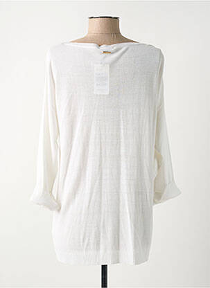Pull coupe droite manches longues blanc VIRIATO femme