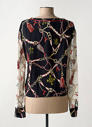 Blouse imprimé fantaisie manches longues noir TUZZI femme
