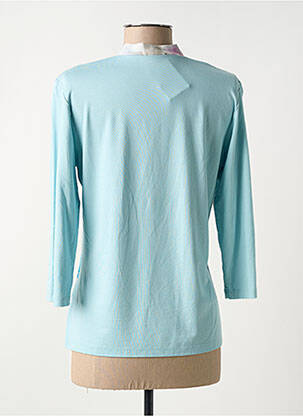 T-shirt manches 3/4 manches 3/4 bleu FRANK WALDER femme