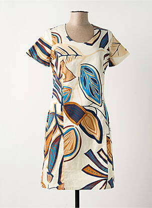 Robe mi-longue beige FRANCE RIVOIRE pour femme