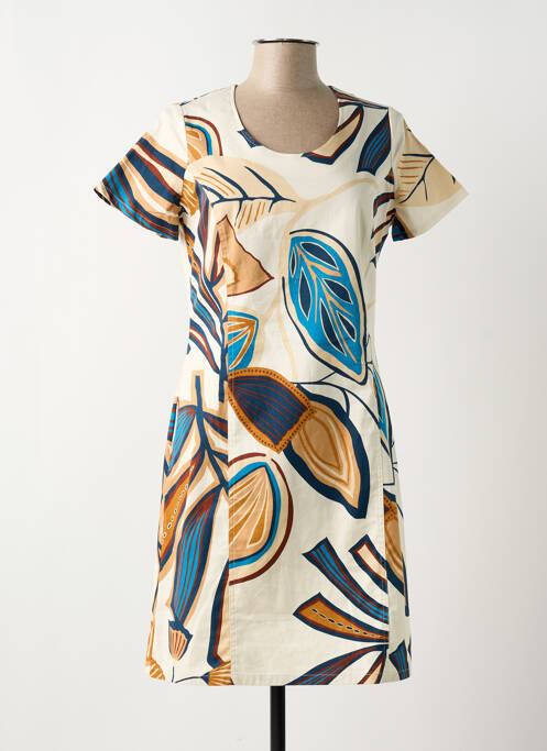 Robe mi-longue beige FRANCE RIVOIRE pour femme