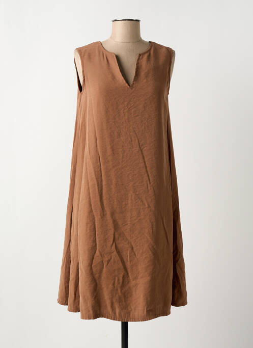 Robe mi-longue marron DANEVA pour femme