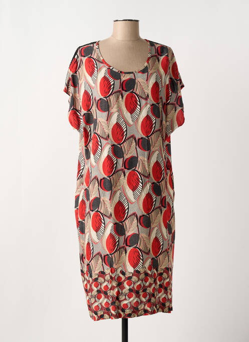 Robe mi-longue rouge GRIFFON femme