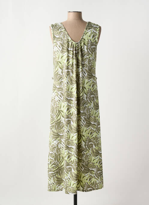 Robe mi-longue vert MARBLE pour femme