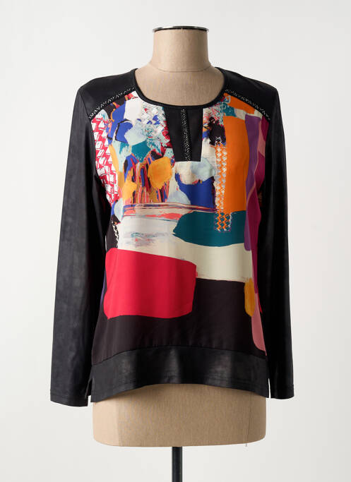 T-shirt noir FRANCE RIVOIRE pour femme