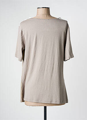Tunique manches courtes tissage jersey marron FRANK WALDER femme