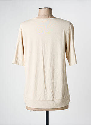 T-shirt imprimé fantaisie manches courtes beige FRANK WALDER femme