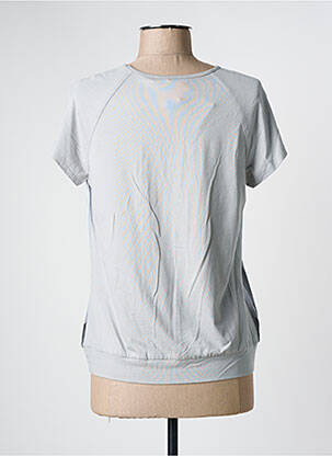 Blouse légère et transparente manches courtes gris FRANK WALDER femme