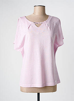 Top stretch manches courtes violet ZERO EURO femme