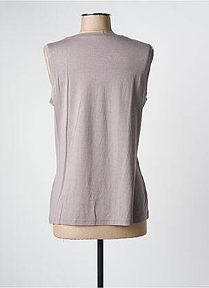 Débardeur stretch sans manche gris FRANK WALDER femme