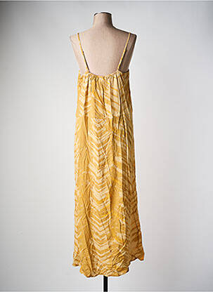 Robe longue manches bretelles ajustables fines bretelles beige ONLY CARMAKOMA femme