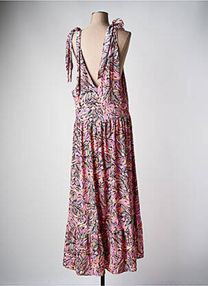 Robe longue imprimé fleurs sans manche rose MOLLY BRACKEN femme