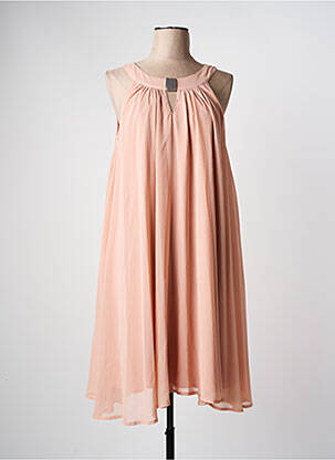 Robe mi-longue coupe fluide sans manche rose MD'M femme