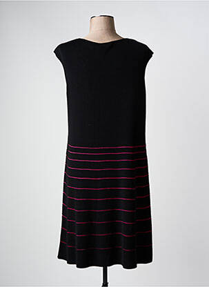Robe mi-longue manches courtes manches courtes noir VIRIATO femme