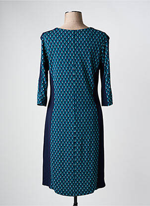 Robe mi-longue manches 3/4 manches 3/4 bleu RABE femme