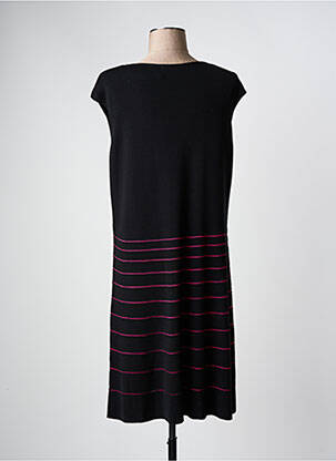 Robe mi-longue manches courtes manches courtes noir VIRIATO femme