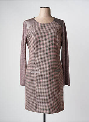 Robe mi-longue manches longues manches longues rose PAZ TORRAS femme