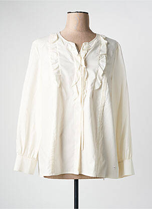 Chemisier coupe droite manches longues beige OLSEN femme