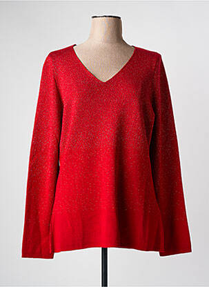 Pull coupe cintrée manches longues rouge FRED SABATIER femme