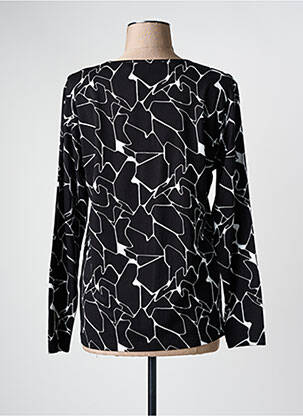 Blouse imprimé fantaisie manches longues noir HAJO femme