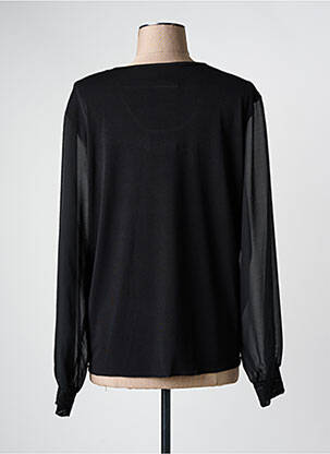 Blouse col rond manches longues noir GRIFFON femme